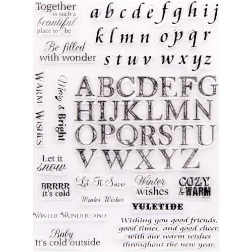 Clear Stamps/Seal for Artistic English alphabet DIY music Scrapbooking/photo Album Decorative Card Making Clear Stamp Sheets