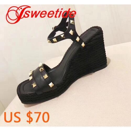 Fashion Wedge high heels dance Shoes ladies sandals T Show Sandals Party Fashion design Women Rubber non-slip bottom