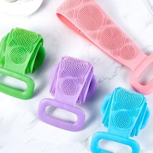 Silicone Body Scrub Back Washcloth Brush Peeling Bath Exfoliant Skin Scrubber Exfoliator Washcloth Shower Accessories Body Care