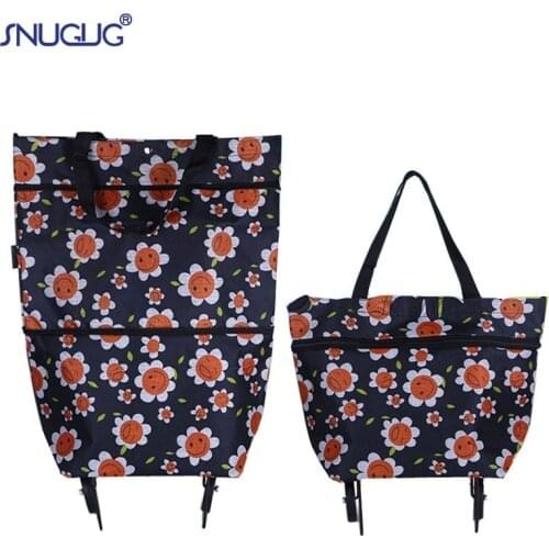 Folding Shopping Bag Womens Big Pull Cart Shopping Bags For Organizer Portable Buy Vegetables Trolley Bags On Wheels The Market