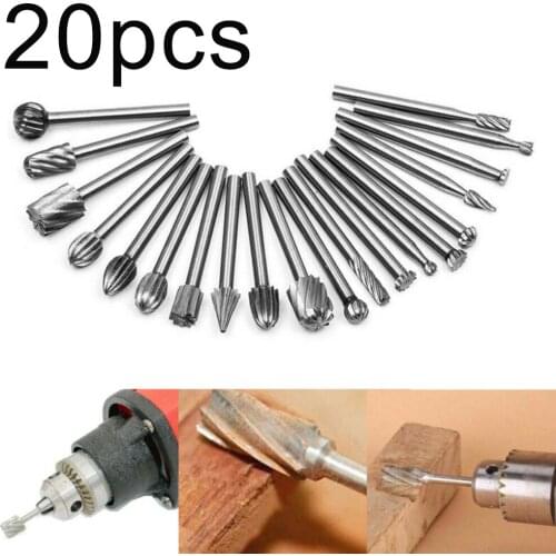 1/8 Shank HSS Grinding Burr Drill Bits PART Rotary Tools Wood Carving Disc