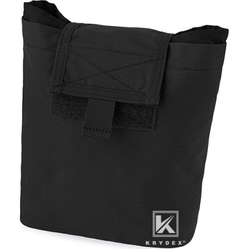 KRYDEX Tactical Magazine Recover Pouch Black MOLLE Folding Dump Roll-up Pouch Compact Multi Purpose Tool Accessories Utility Bag