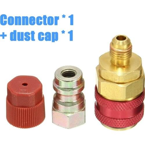High Side Extension R134A Quick Coupler Connector Brass Adapters Air Conditioning Refrigerant Adjustable