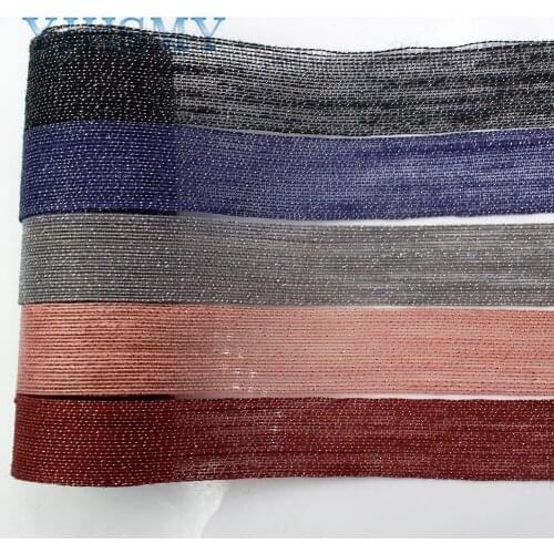 YJHSMY I-181103-80,10yards/lot,38mm linen shiny ribbon DIY handmade bow headdress gift wrap birthday wedding decoration
