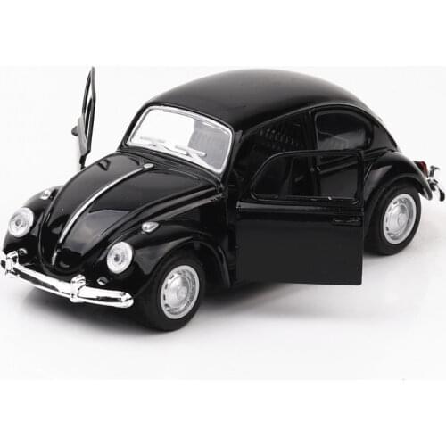 1/36 VW Beetle Classic Alloy Car Models Simulation Pull Back Metal Toys Vehicle Model For Baking Cake Decoration Toy For Gifts