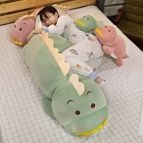 1PC 60/90/120CM Cartoon Animal Dinosaur Plush Pillow CushionToys Stuffed Soft Long Sleeping Pillow Dolls Children Birthday Gift