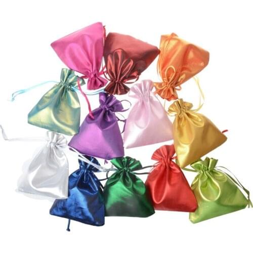 100 Pcs/Lot Organza Pouches Christmas Wedding Party Favour Gifts Candy Bags Jewelry Packing Bags & Pouches