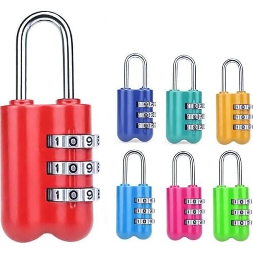 Security 3 Digit Combination Travel Suitcase Luggage Bag Code Lock Padlock Well for Luggage Suitcase Baggage Toolbox Gym Locker