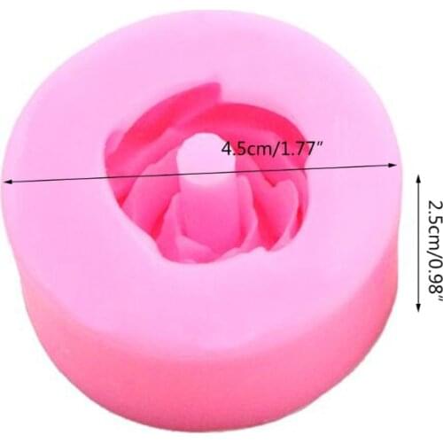 Shiny Handmade Epoxy Resin Mold Rose Flower Straws Topper Casting Silicone Mould