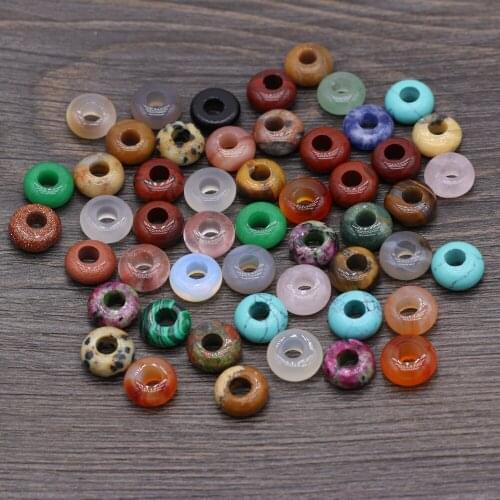 Natural semi-precious stones beads abacus shape Macroporous beads for jewelry making DIY necklace bracelet earrings accessories