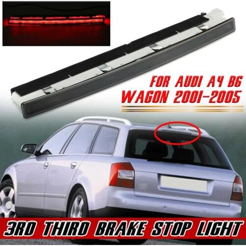 Red/Black LED Car High Mount Rear Boot Third Brake Light For Audi A4 B6 Wagon 2001-2005 Rear Trunk 3rd Stop Light Lamp 8E9945097