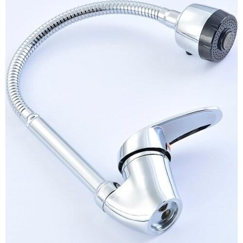 Kitchen Universal Rotating Faucet basin Hot and Cold Mixer Faucet Dcek Mounted Chrome finished Faucets With Shower Taps