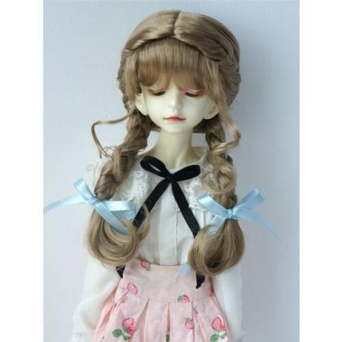 JD624 7-8inch 18-20cm Complex Double French Braids Synthetic mohair BJD doll wigs 1/4 MSD Doll accessories