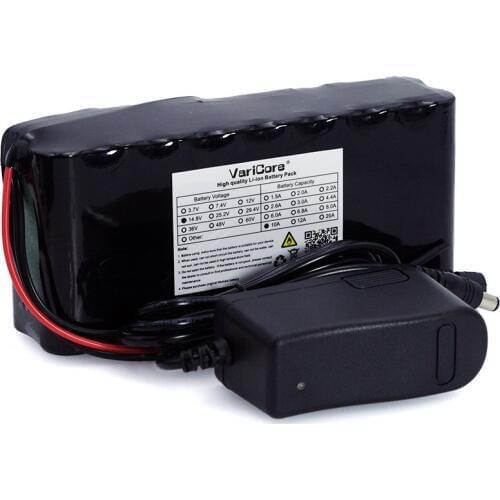 VariCore 14.8V 10Ah 18650 li-ion battery pack night fishing lamp heater miners lamp amplifier battery with BMS+16.8V Charger