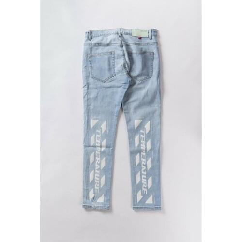 2021Mens Jeans Fashion Jeans Printed Blue Jeans Mens and Womens Jeans