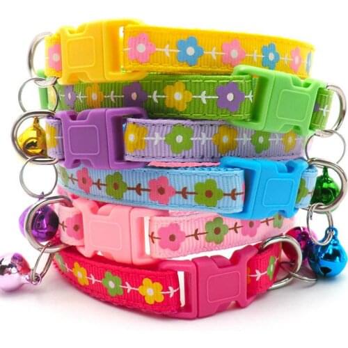 Wholesale Breakaway Cat Collar With Bell Colier Chat Collar Gatos Halsband Hond Kitten Adjustable Puppy Neck Strap Necktie