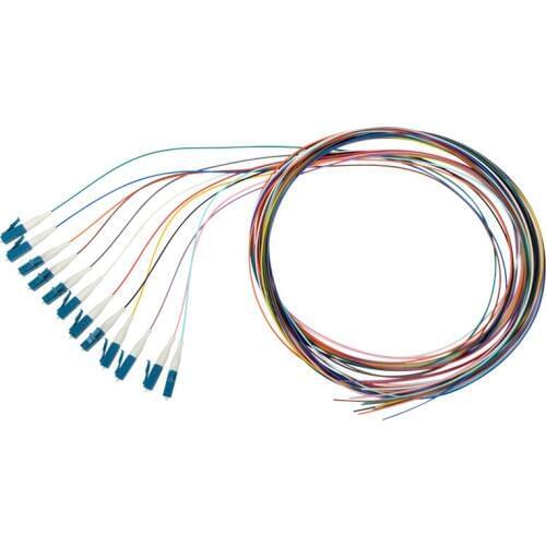 30PCS Fiber Optic 12 core Pigtail LC Single Mode Colour Pigtail 0.9mm LC UPC APC FTTH Patch Cord Free Shipping factory wholesale