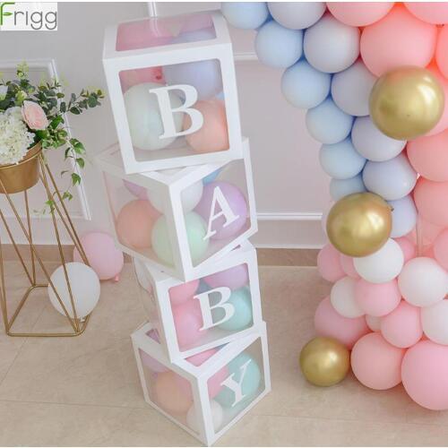 DIY Boy Girl 1st Birthday Party Decoration Transparent Box Happy Birthday Party Favor 2nd Birthday Party Decorations Baby Shower