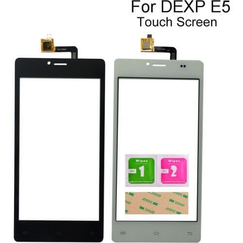 Touch Screen For Dexp Ixion E5 Touch Screen Glass Digitizer Panel Lens Sensor 5.0" Mobile Phone Tools 3M Glue Wipes