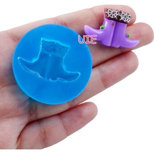 FYL506U 19.9mm x 31.8mm Boots Silicone Mold Fondant Cake Decoration Candy Resin Clay Earrings Necklace Craft Soap Candle