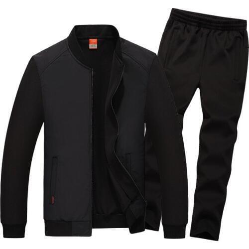 Men Tracksuit New Fashion Sportswear Set Spring Autumn Track Suits Jacket+Pants Male Sweatsuit Casual Clothes Big Size 7XL 8XL