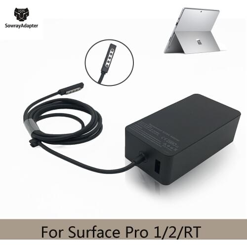 12V 3.6A 48W Charger for Microsoft Surface Pro 1 pro 2 RT Windows 8 power adapter 1601 1536 charger fast charge with 5V 1A