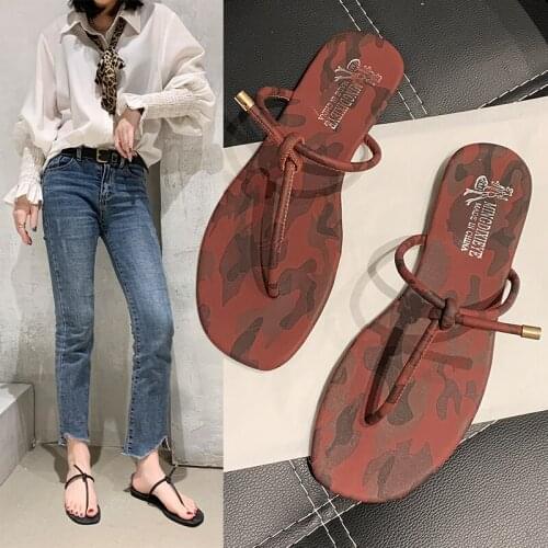 2021 Womens Flip Flops Fashion Summer New Womens Shoes Open Toe Flat Casual Sandals Outdoor Beach Slippers Tenis Feminino Hot