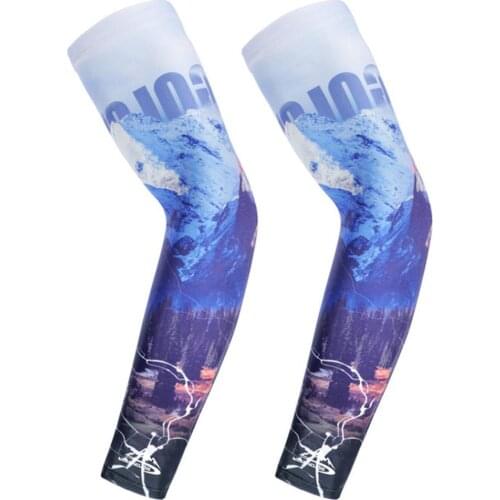 1 Pair Sunscreen Sleeves Ice Silk Anti-ultraviolet Cold Sleeves Outdoor Sport Arm Sleeves