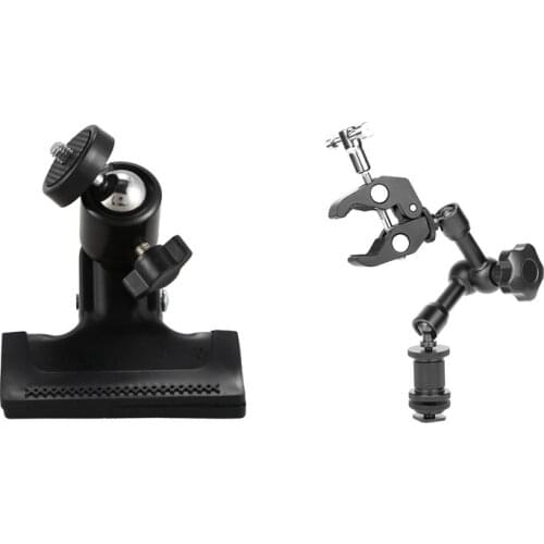 1 Pcs Metal Photo Studio Flash Spring Clamp Clip & 1 Set Magic Arm 7 Inch Rod Clamp Pliers Clip