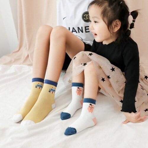 10pcs/5pair Boys And Girls Four Seasons Socks New Cartoon Baby Combed Cotton Suitable 1-5 Years Children Cute Design Choice