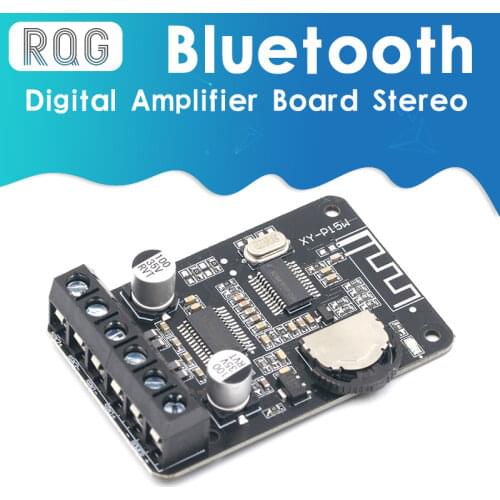 10W/15W/20W Stereo Bluetooth 5.0 Power Amplifier Board 12V/24V High Power Digital Amplifier Module XY-P15W