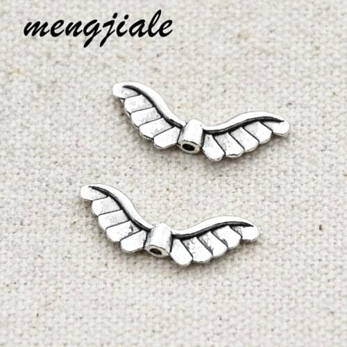 20pcs Hot Sell Vintage Metal Wing Spacer Beads For DIY Making Alloy Handmade Finding Jewelry