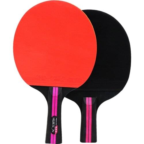 3-Star Professional Table Tennis Racket 5-Layer Wood Board Training PING PONG Racket Short Long Handle Racquet Sports With Bag