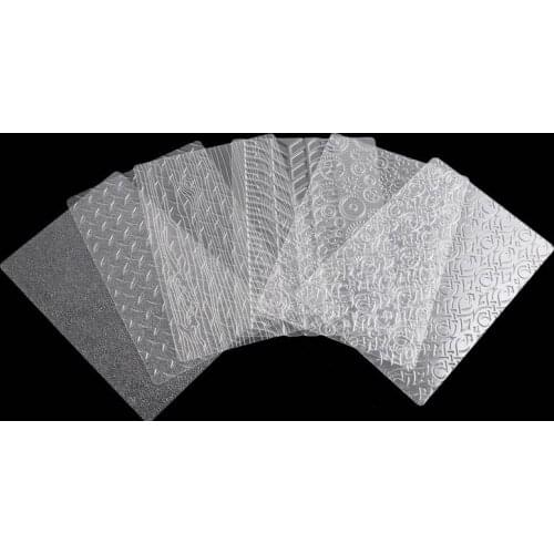 6Pcs/set Plastic Printing Pad Texture Mat Cake Decoration 17.5*25.3cm Printing Die DIY Make Cake Mould Kitchen Baking Tools