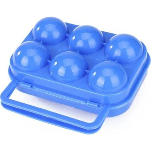 6 Grid Portable Kitchen Convenient Container Egg Storage Boxes Container Hiking Outdoor Camping Carrier For Egg Case Box Home