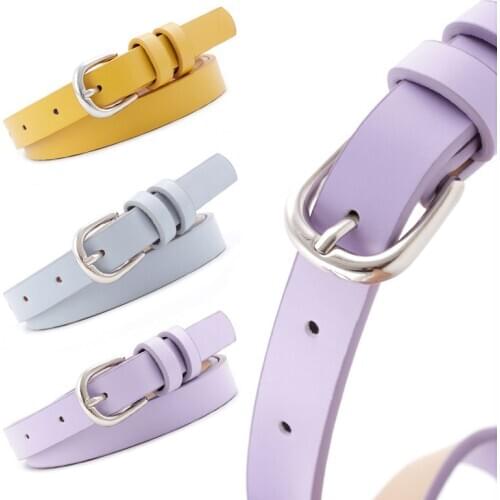 Clothes Accessories Elegant Fashion Adult Women Belt High Quality Classic Appearance Candy Color Female Leather Waistband