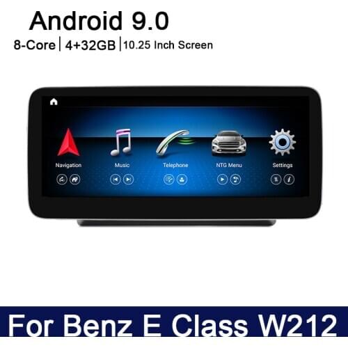 Android 9.0 8 core 4+32G For Mercedes Benz E Class W212 2015~2018 Car multimedia Player Navigation GPS radio NTG 5.0 WiFi BT