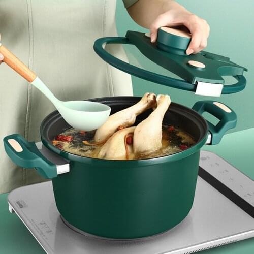 OAPE 5L Thick Bottom Large Thermo Instant Cooking Pots Saucepan Utensils Non-Stick Cookware For Kitchen Pan Cauldron Kitchenware