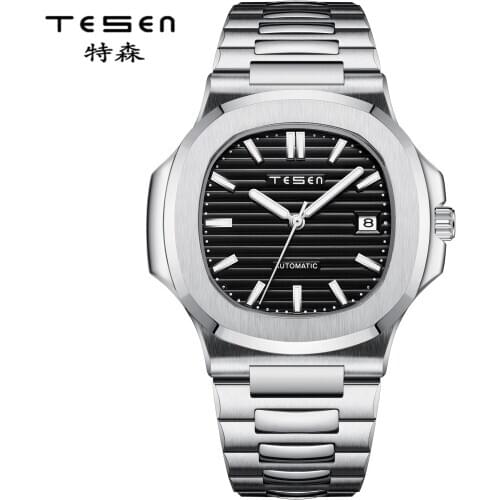 TESEN Top Men Luxury Brand Sports Watch Male Military Automatic Mechanical Watches steel luminous hand patek watch AAA nautilus