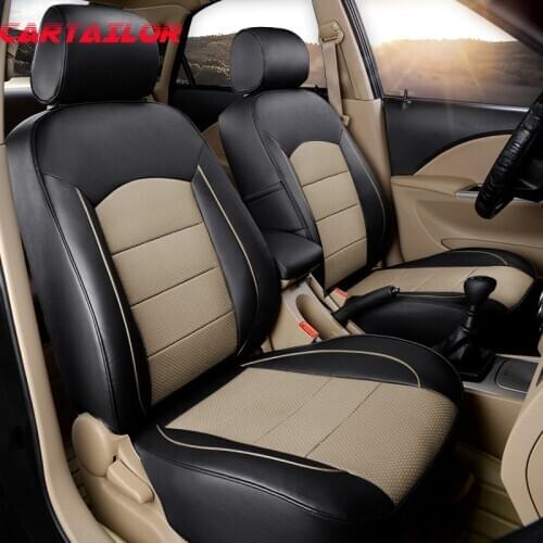 CARTAILOR Real Leather Car Seat Covers Styling for VOLVO S80 Seat Covers & Supports Auto Cover Seats Protector Cars Accessories
