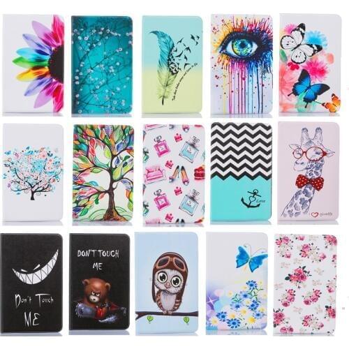 For Samsung Galaxy Tab A 7.0 SM-T280 SM-T285 funda cartoon print pu Leather cover for Samsung T280 T285 case Tablet cases #R