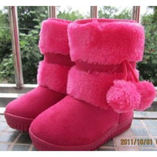 Hot Retail Childrens Baby Girls' Boys Winter Snow Boots Kids Fashion Warm Shoes For 2-6Yrs Pink Beige Grey Brown Free Shipping