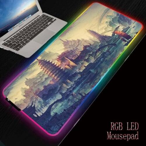 MRGBEST RGB Fantasy World RGB Mousepad Waterproof Colorful LED Lighting Gaming Mouse Pad Keyboard Mat XXL for PC Computer Laptop