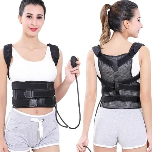 Inflatable Design Brace Support Belt Adjustable Back Posture Corrector Clavicle Spine Shoulder Lumbar Posture Correction Corset