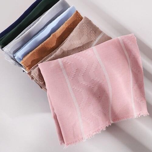 New Muslim Crinkle Hijab Scarf Women Soft Cotton Head ScarvesTurban Shawls and Wraps Islamic Headscarf Headband fashion headband