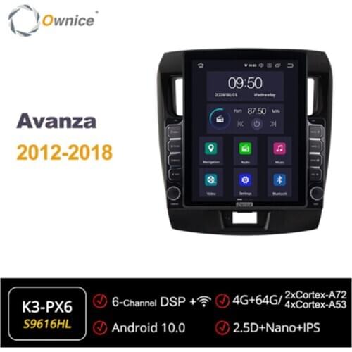 Ownice Octa 8 Core Android 10.0 Car Radio forToyota avanza 2012 2013 2014 2015 2016 GPS Multimedia Stereo PlayerTesla Style