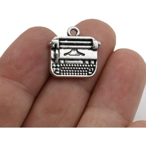 JAKONGO Telegraph Charm Pendants for Jewelry Making Bracelet DIY Accessories 18x19mm 10pcs