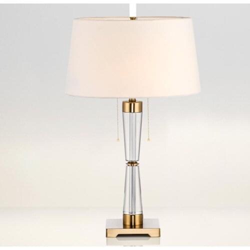 Simple K9 crystal table lamp postmodern model room living room bedroom bedside Hotel designer soft decoration project