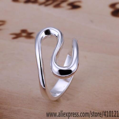R113 Lucky Charm Silver Color Rings For Women Fashion Jewelry Wholesale Women Accessorie Fashion S Ring /dtnamkua Eojanfqa