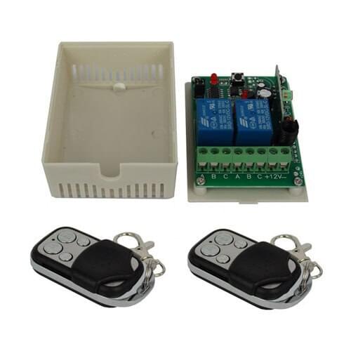 RF Remote Control Switch 2 Channel with 2 Metal Remote for Electronic locks and Lightings